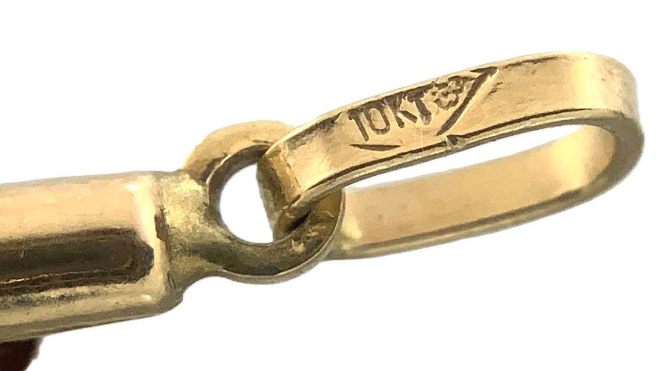 10K Crucifix Jesus On The Cross Pendant Gold Delicate Religious Charm AU002