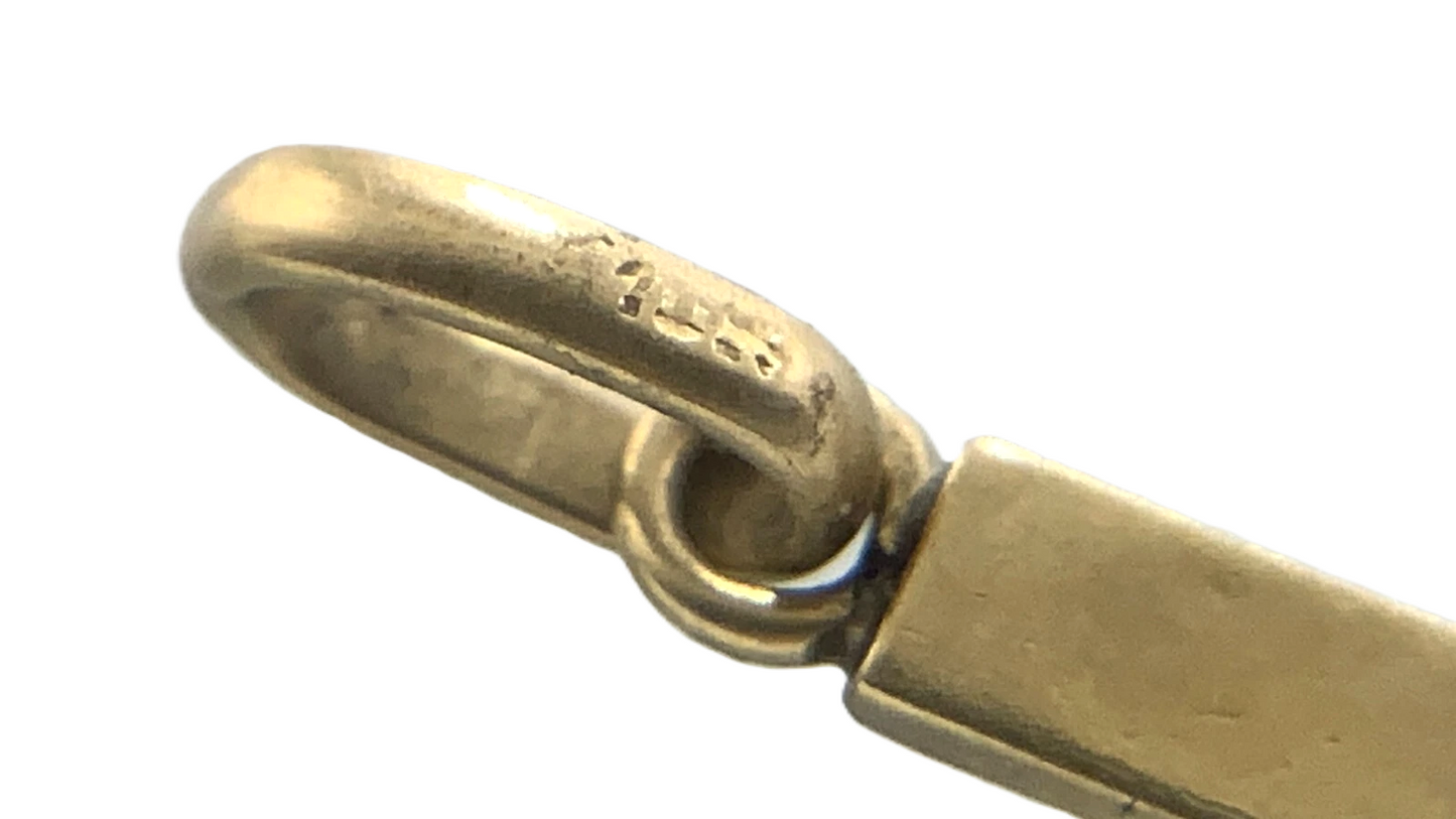 Lovely Cross Pendant 10K Gold Delicate Religious Charm AU004