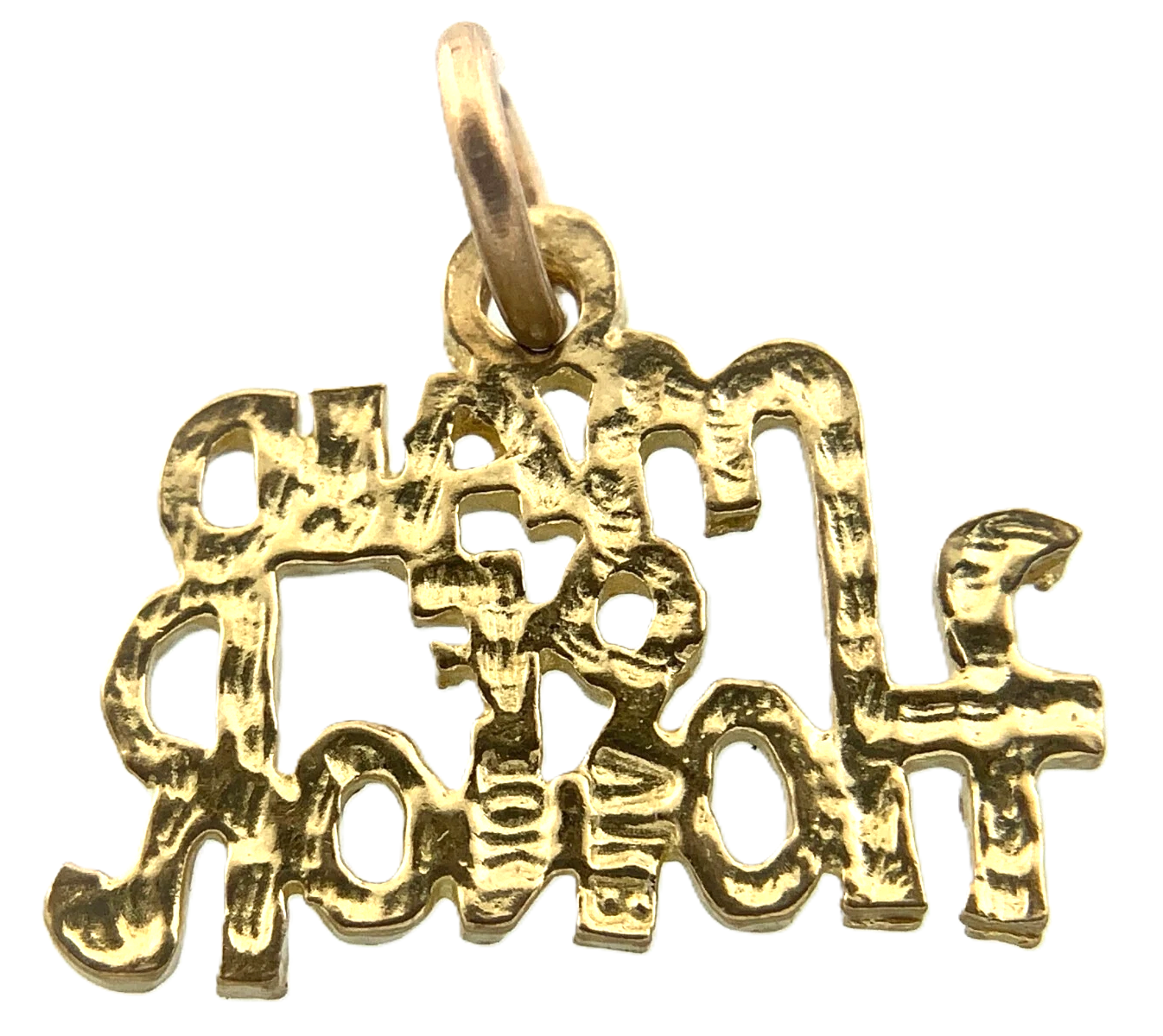 Maid of Honor Pendant 10K Yellow Gold Charm Wedding Gift AU028