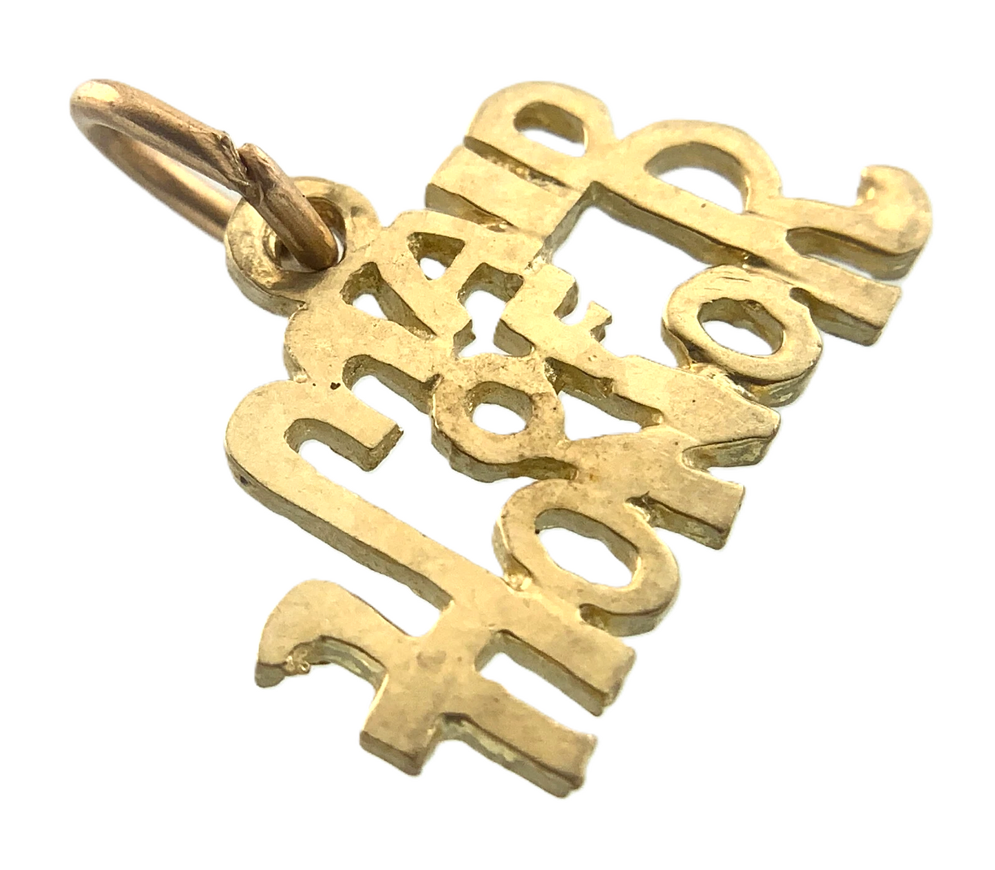 Maid of Honor Pendant 10K Yellow Gold Charm Wedding Gift AU028