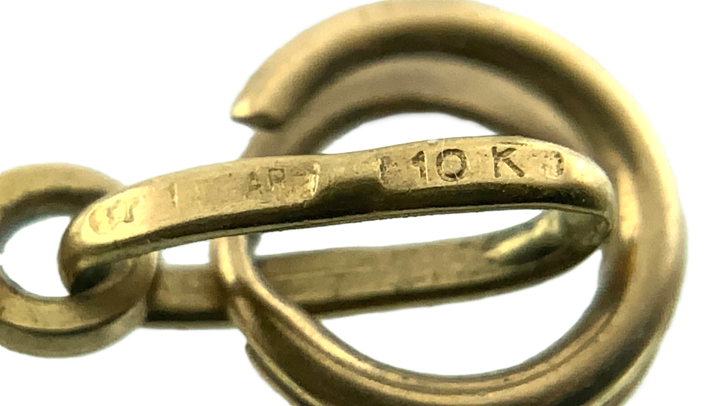 Cross Pendant 10K Yellow Gold Elegant Religious Charm AU038