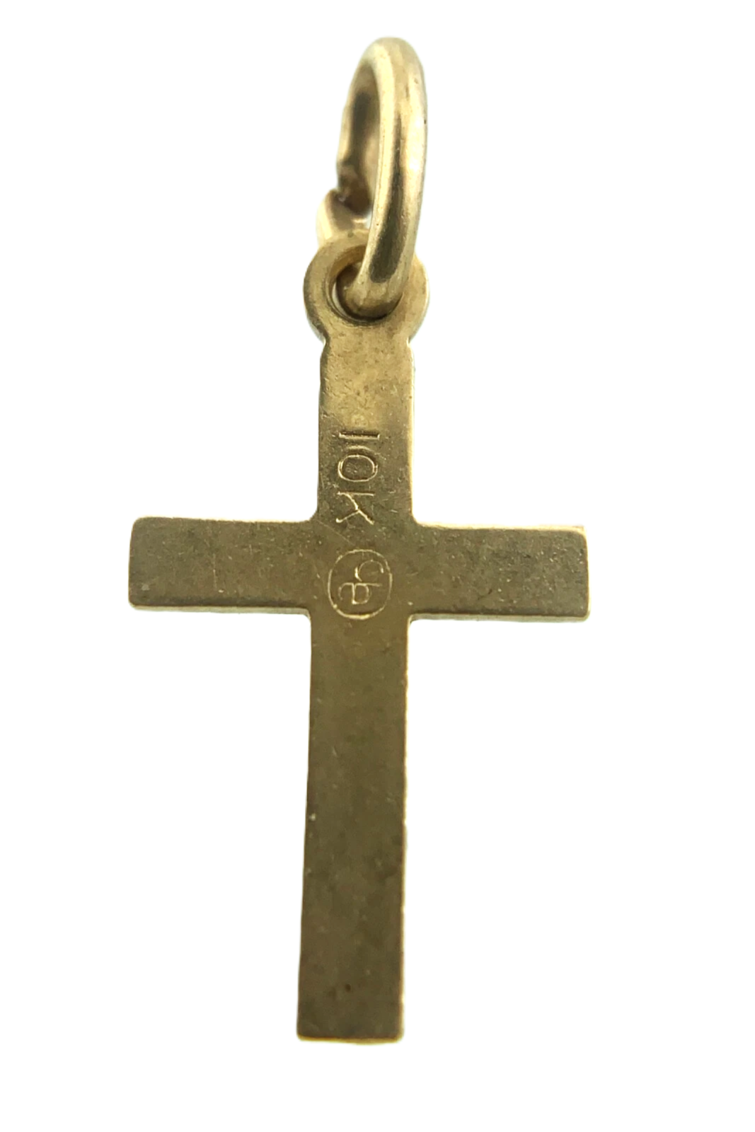 Cross Pendant 10K Yellow Gold Elegant Religious Charm AU040