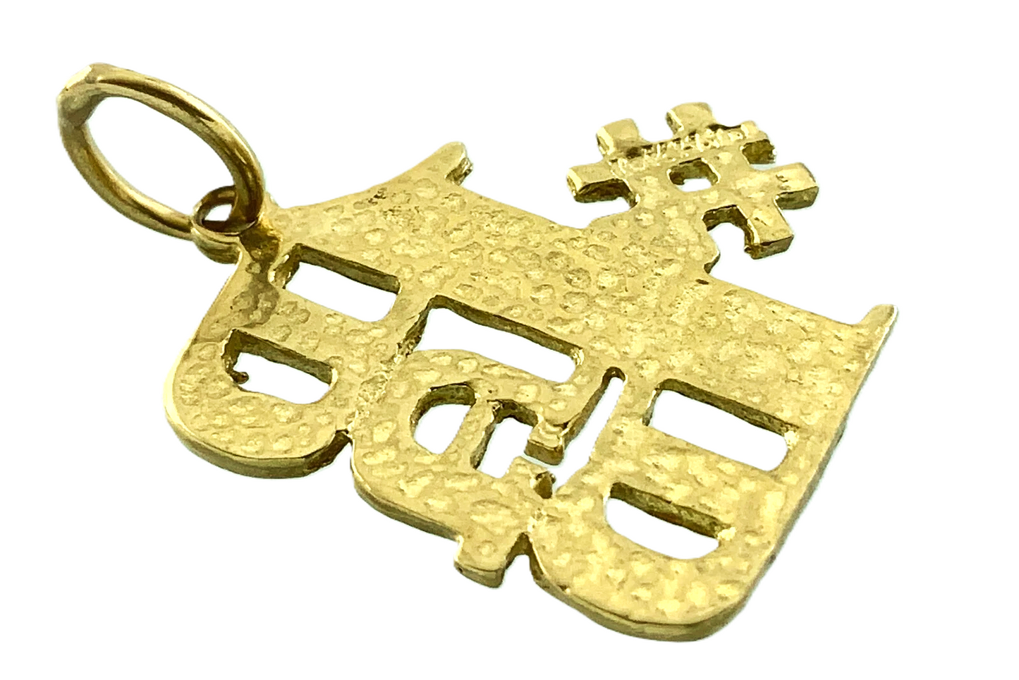 10K Yellow Gold #1 DAD Pendant Great Gift For Father Birthday Charm AU046