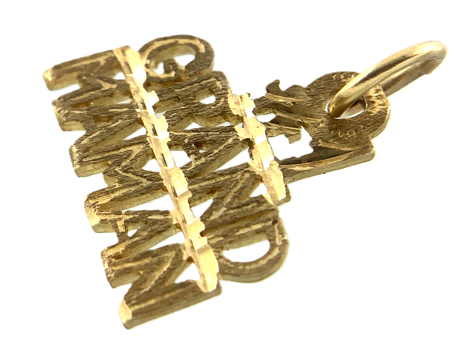 #1 Grand Maman 10K Yellow Gold Pendant Gift For Grandma Charm AU058