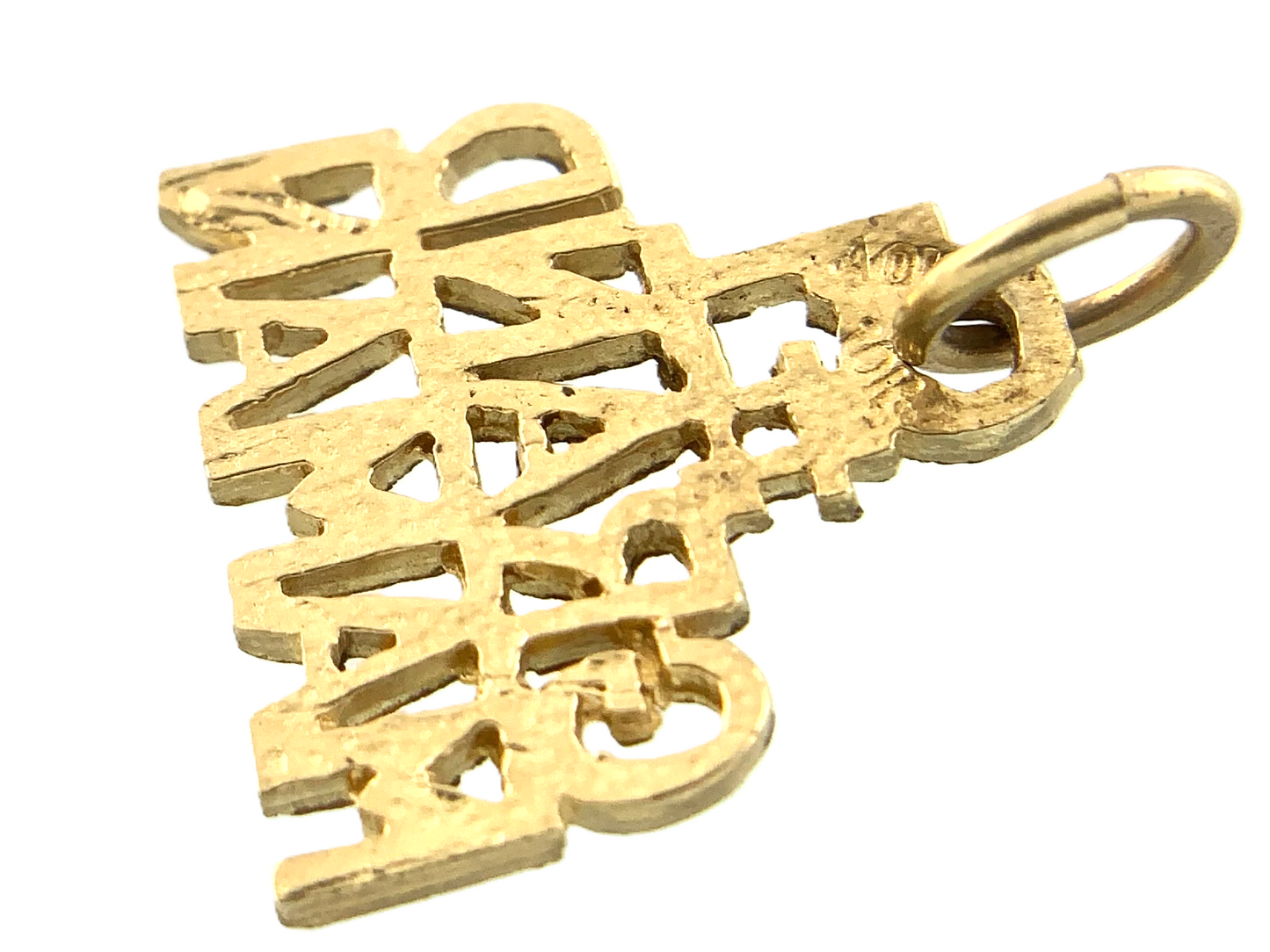 #1 Grand Maman 10K Yellow Gold Pendant Gift For Grandma Charm AU058