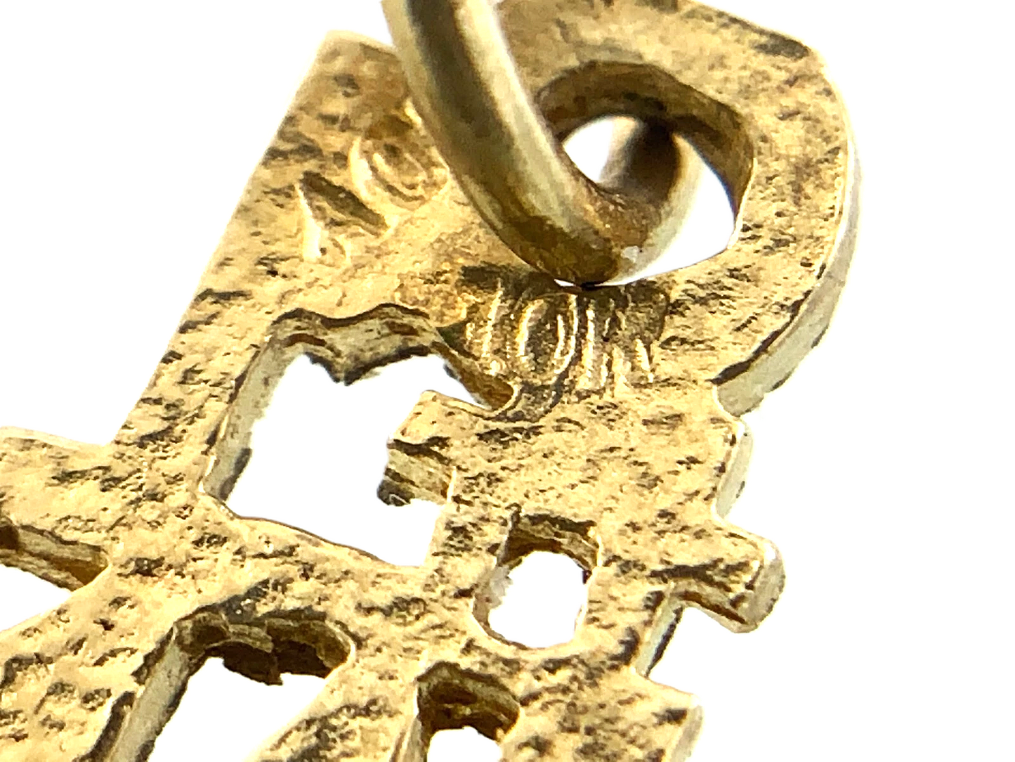 #1 Grand Maman 10K Yellow Gold Pendant Gift For Grandma Charm AU058