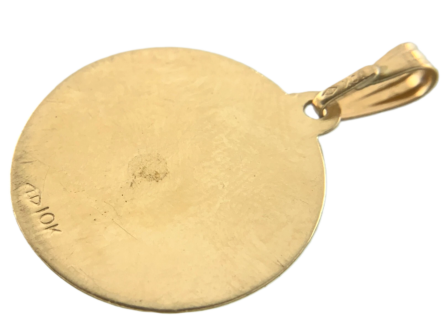 10K Yellow Gold Two Tone Moon and Star Pendant Charm AU071