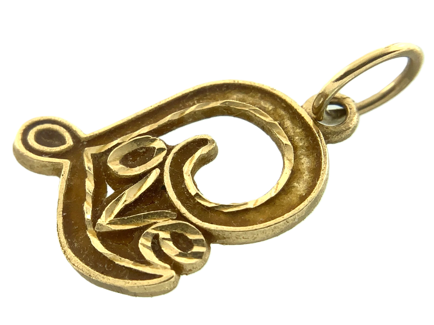 10K Yellow Gold Love Pendant Charm AU075