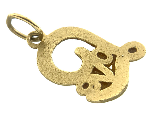 10K Yellow Gold Love Pendant Charm AU075