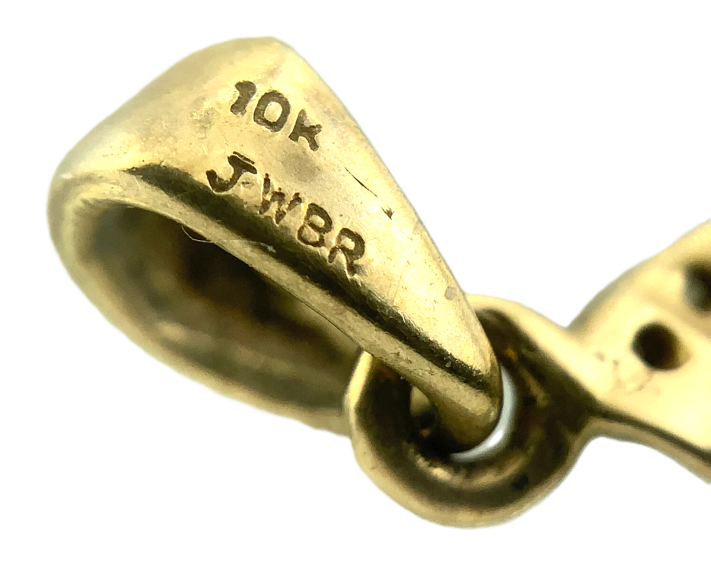 10K Yellow Gold DNA Spiral Twist Pendant Charm JWBR AU077