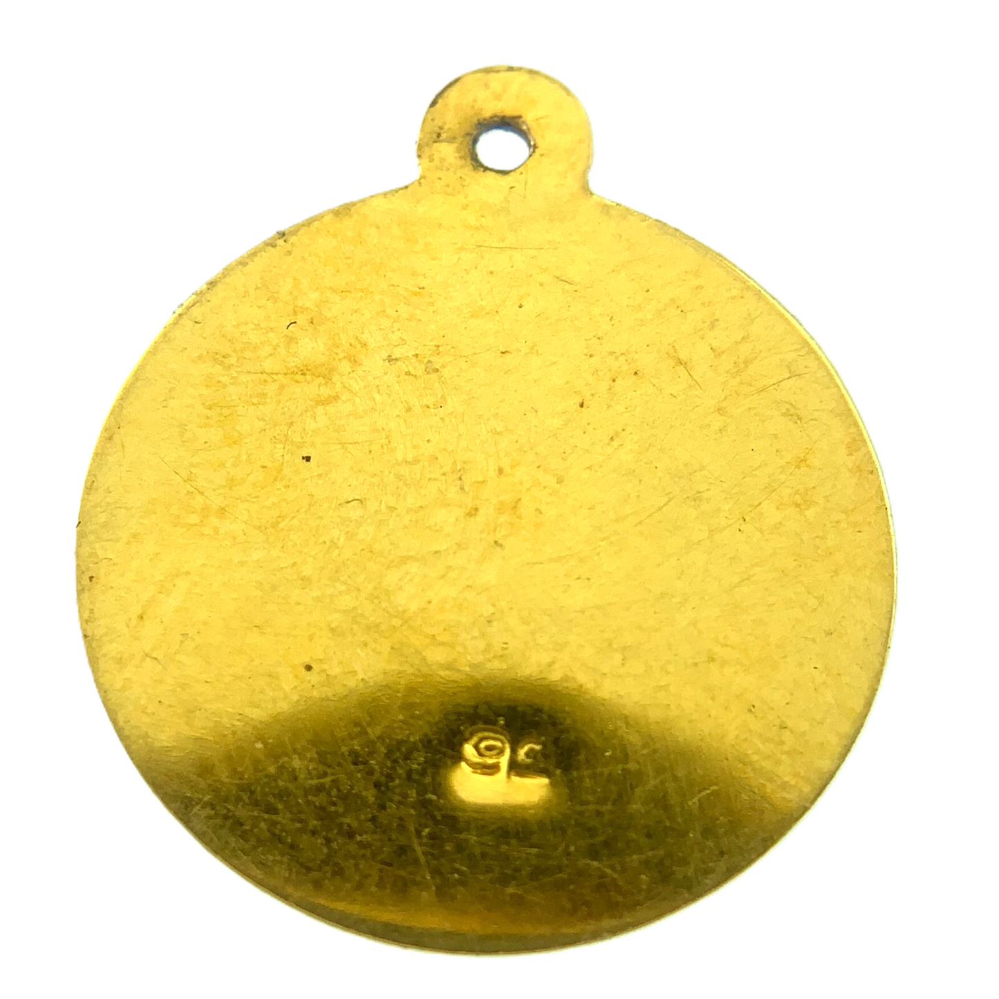 9K Yellow Gold St. Christopher Pendant Religious Charm Tested AU098