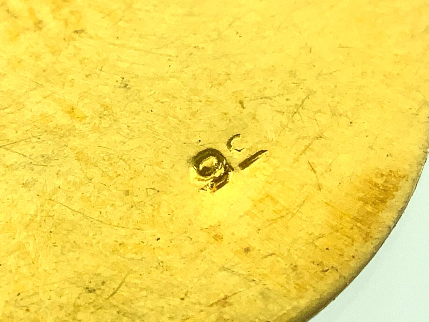 9K Yellow Gold St. Christopher Pendant Religious Charm Tested AU098