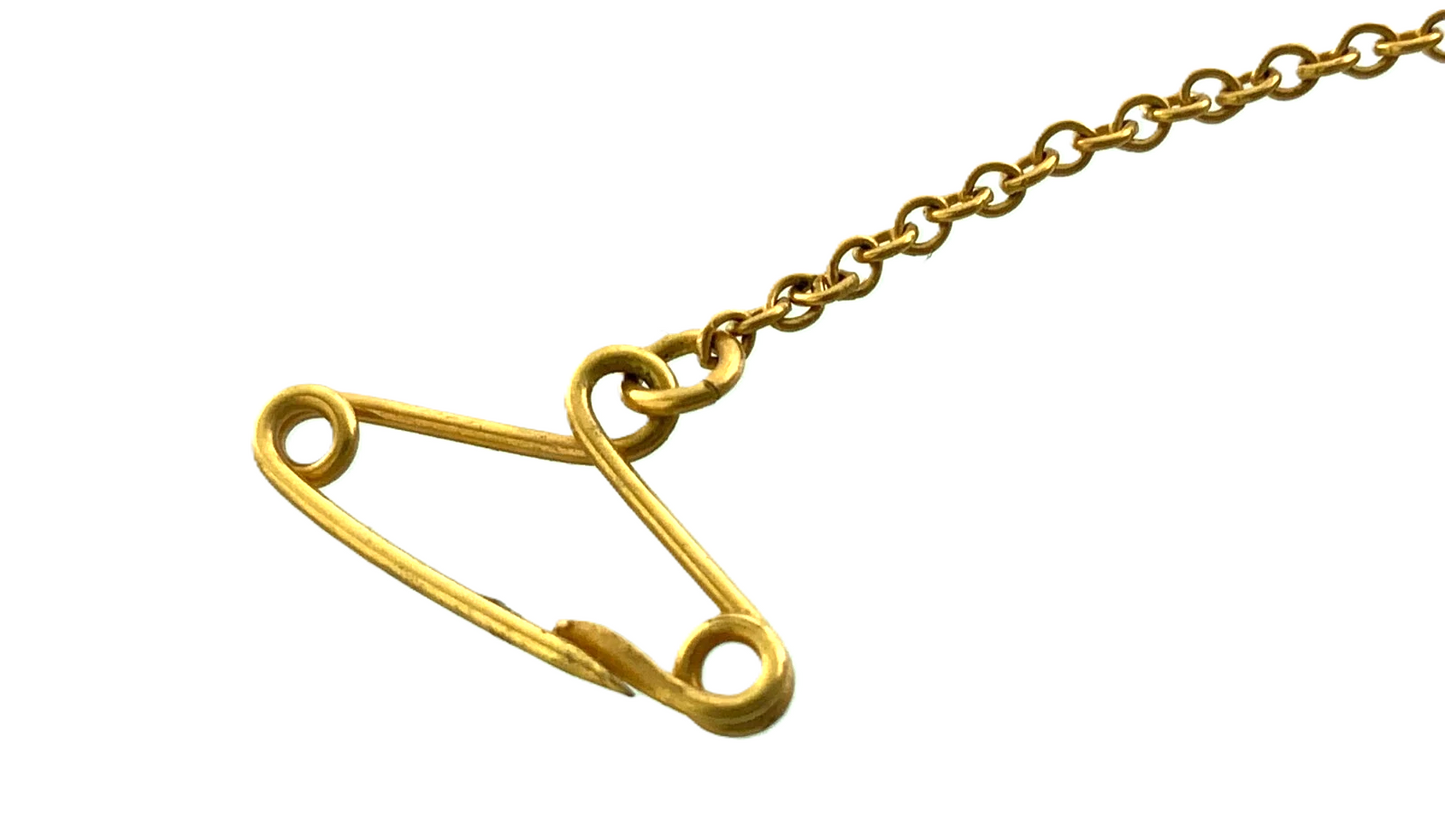 Beautiful Victorian 9K Yellow Gold Bar Pin Brooch C & Co Etruscan Revival AU104