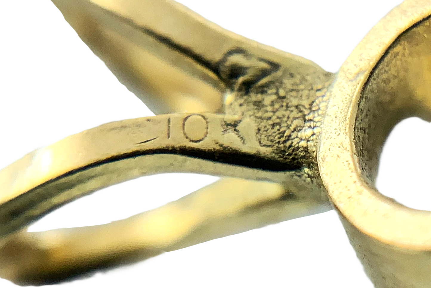 10K Yellow Gold Solitaire Necklace Pendant Rabbit Ear NOT DIAMOND AU111