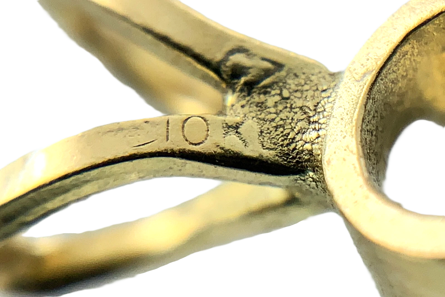 10K Yellow Gold Solitaire Necklace Pendant Rabbit Ear NOT DIAMOND AU111