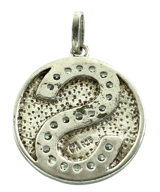 Letter S Name Pendant 925 Sterling Silver Charm AU128