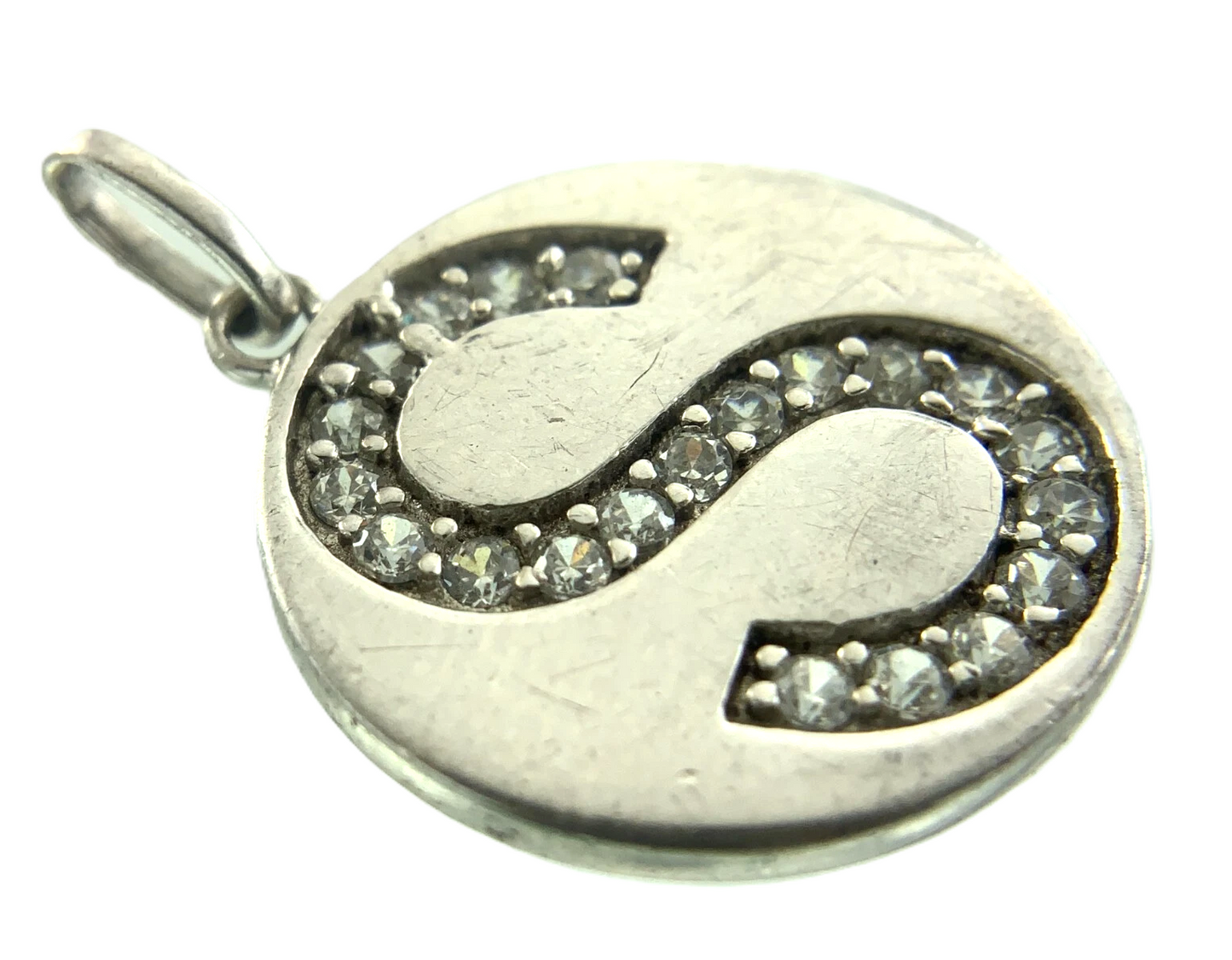 Letter S Name Pendant 925 Sterling Silver Charm AU128