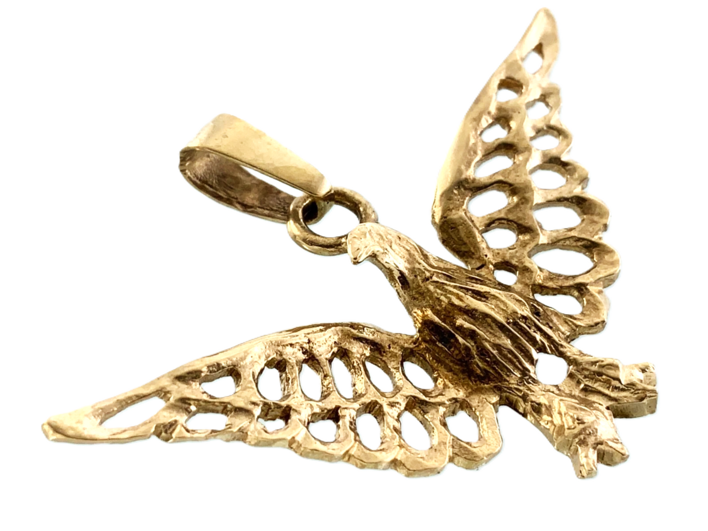 10K Yellow Gold Flying Eagle Pendant AU164