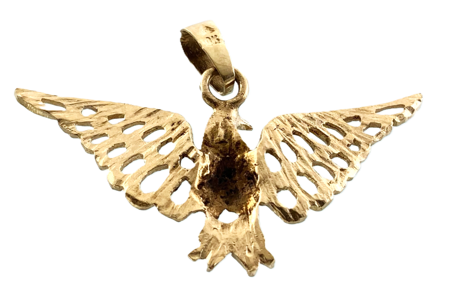 10K Yellow Gold Flying Eagle Pendant AU164