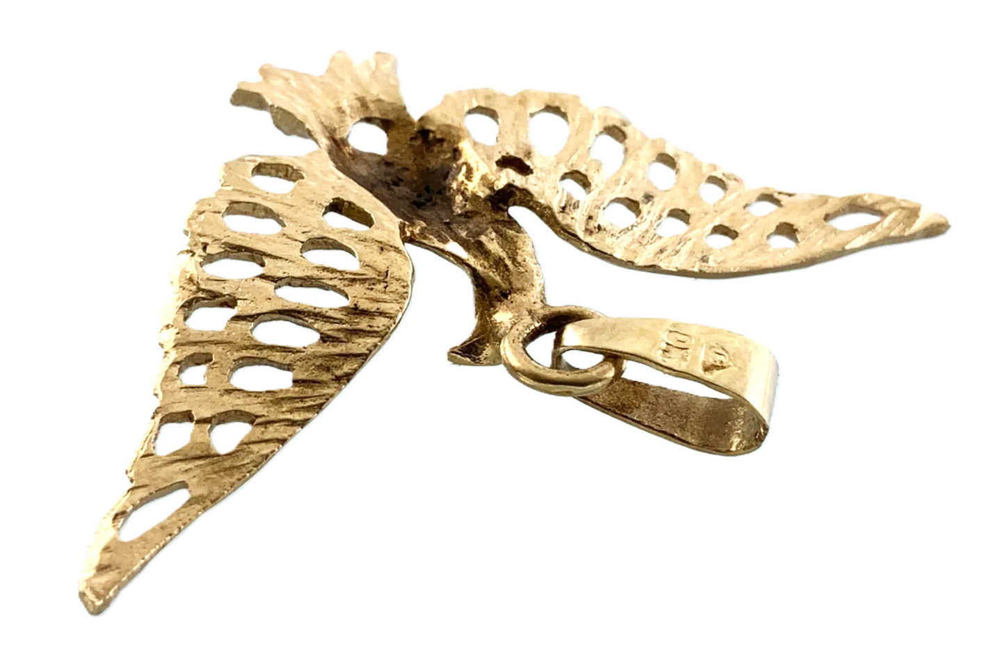 10K Yellow Gold Flying Eagle Pendant AU164