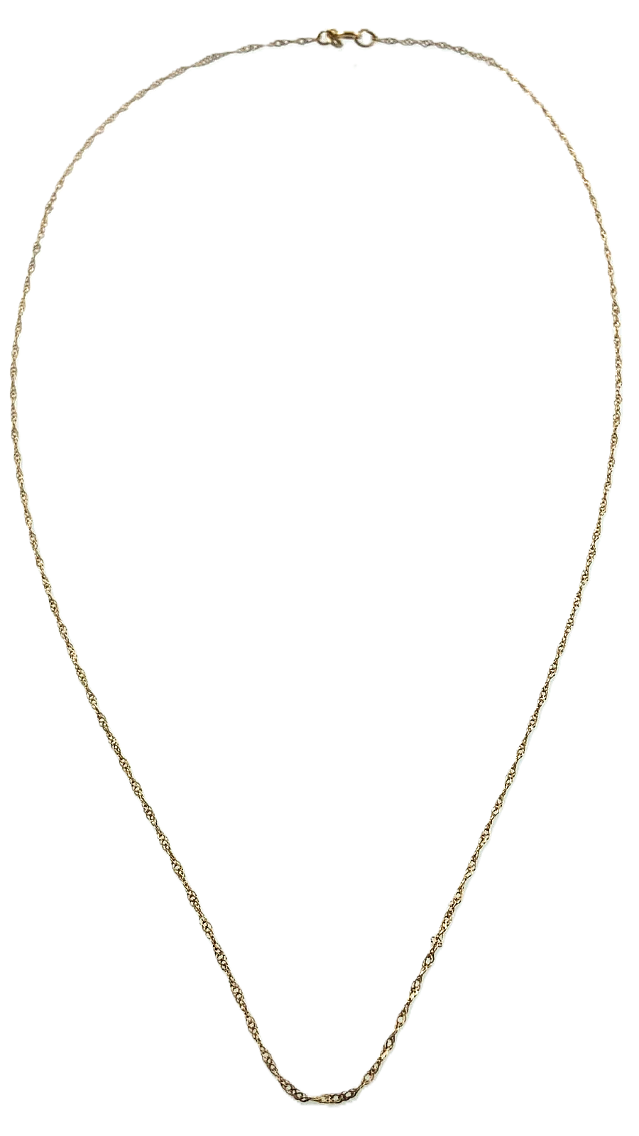 10K Yellow Gold Chain Intricate Textured Rope Chain 18.75 in x 1 mm AU183