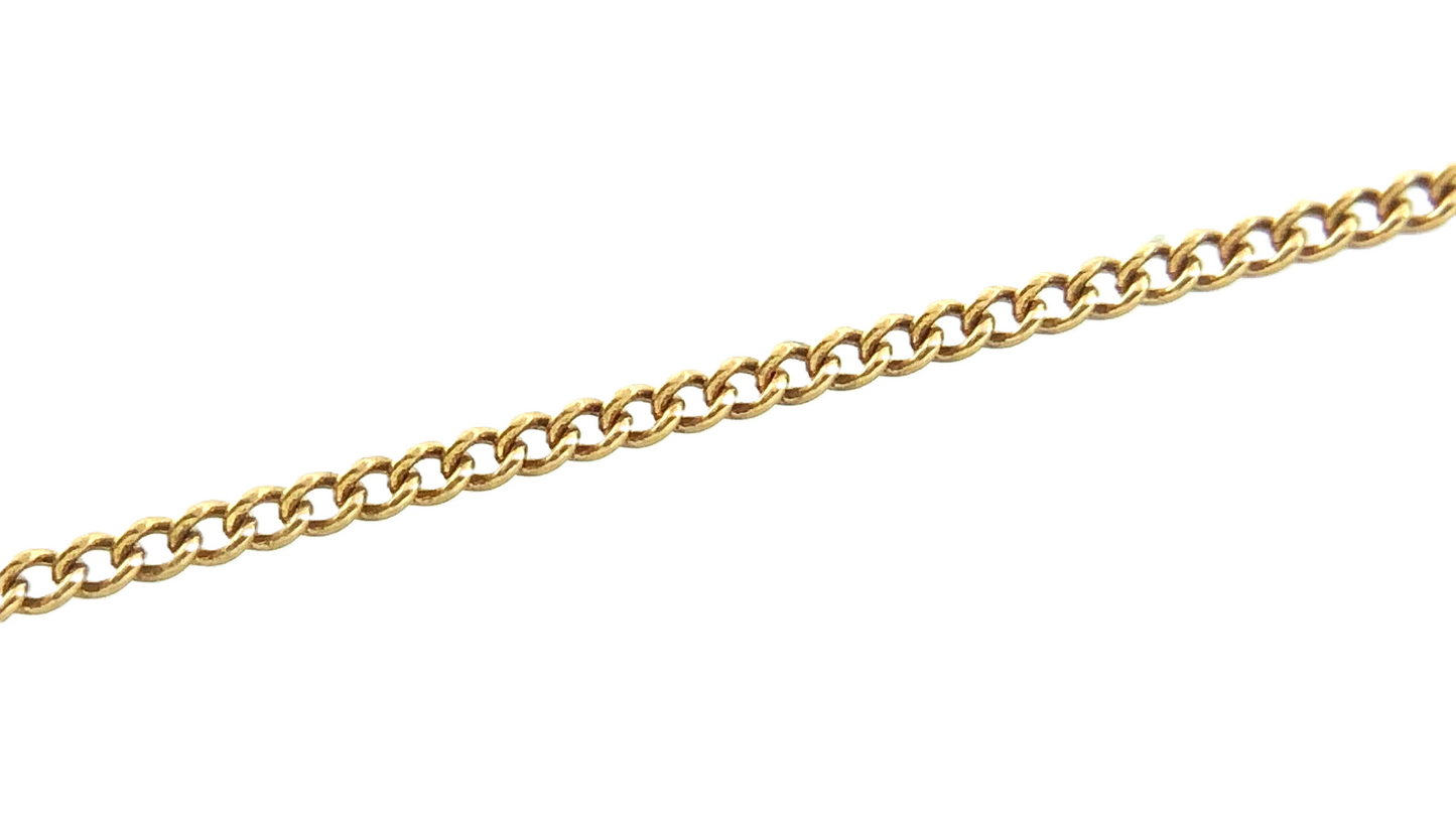 10K Yellow Gold Curb Chain 16 in x 1 mm AU184