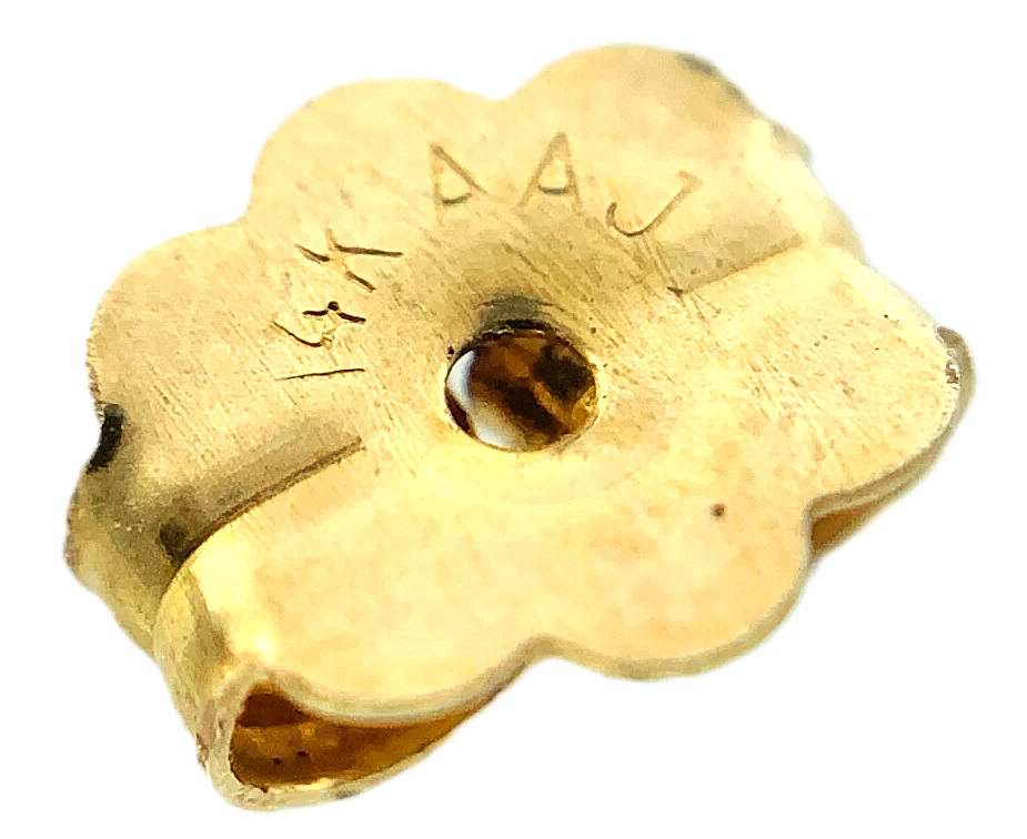 14K Yellow Gold Yellow Sapphire Stud Earrings AU203