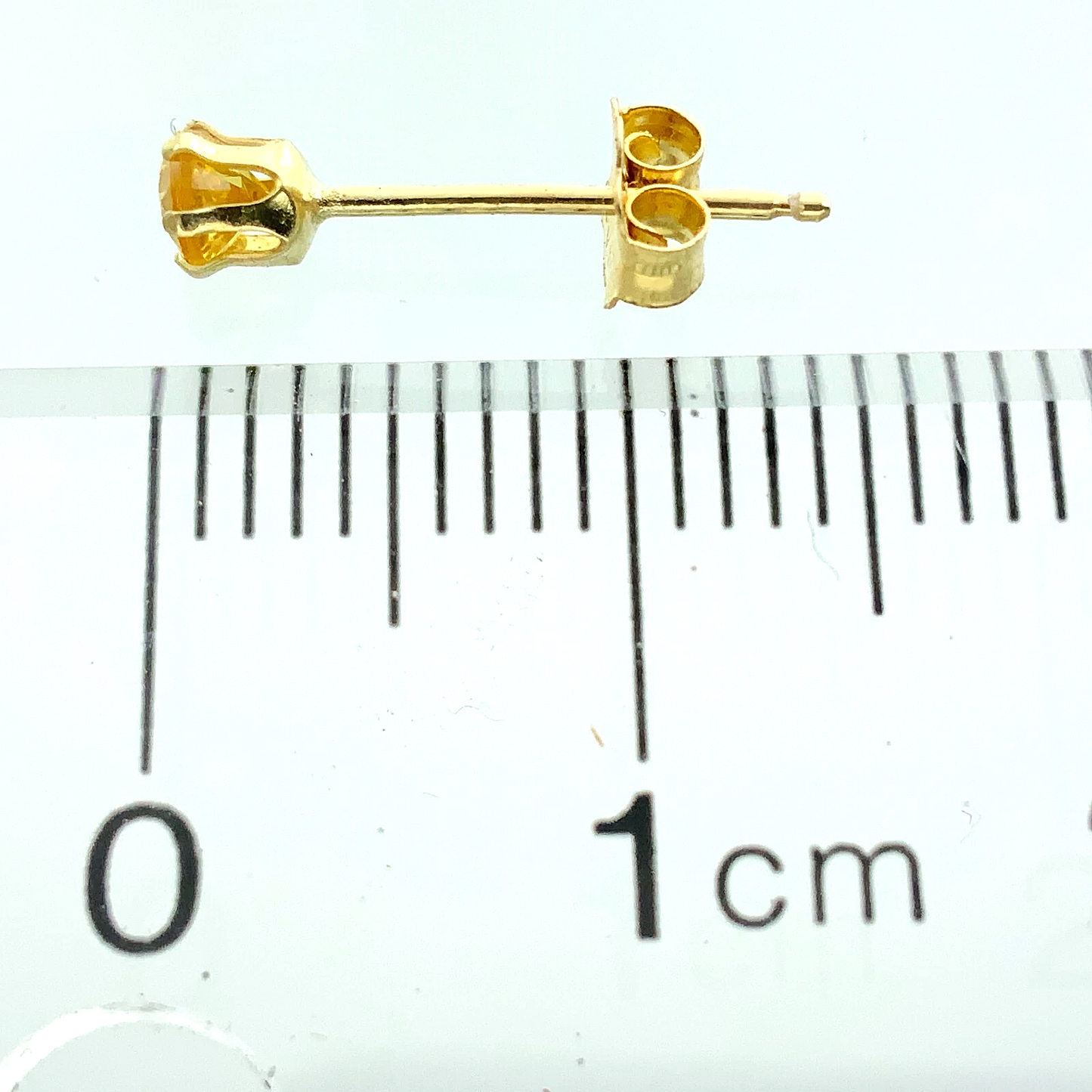 14K Yellow Gold Yellow Sapphire Stud Earrings AU203