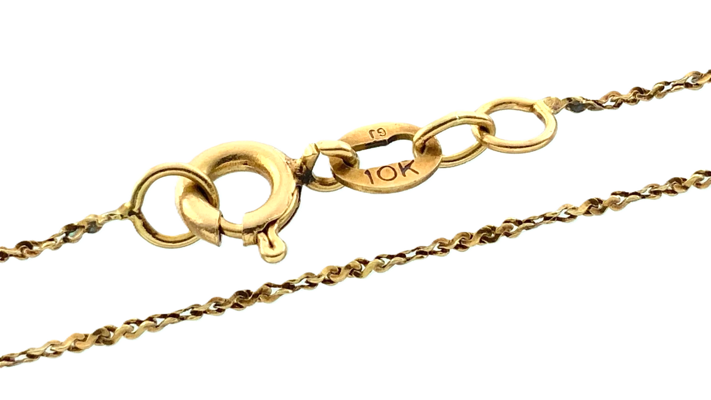 10K Yellow Gold Serpentine Link Chain Necklace 18 in x 1 mm AU221