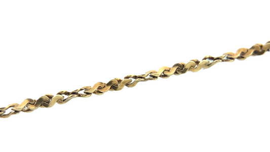 10K Yellow Gold Serpentine Link Chain Necklace 18 in x 1 mm AU221