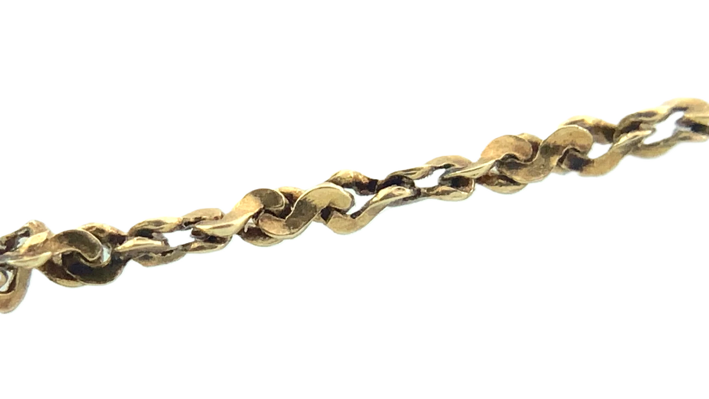 10K Yellow Gold Serpentine Link Chain Necklace 18 in x 1 mm AU221