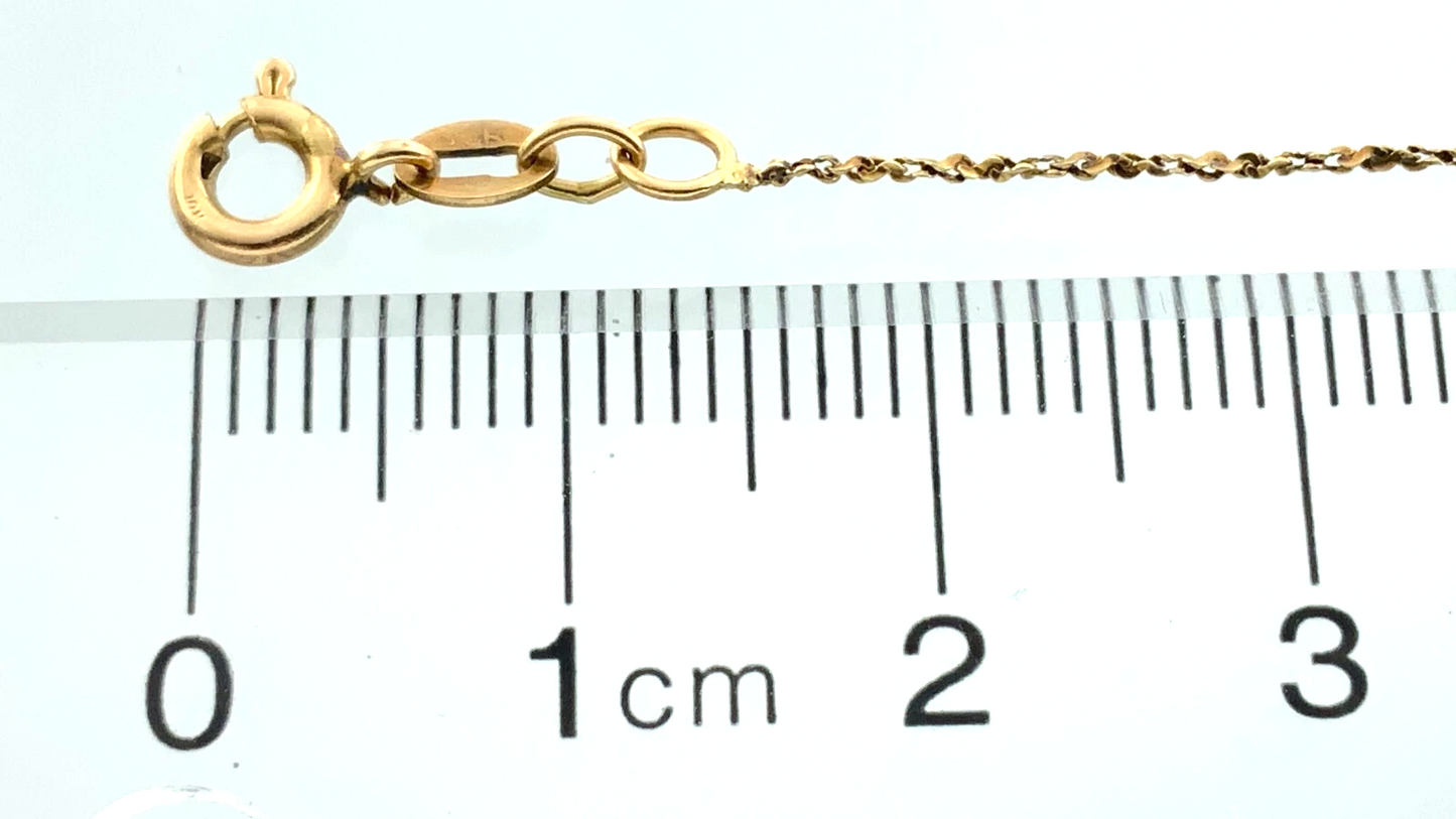 10K Yellow Gold Serpentine Link Chain Necklace 18 in x 1 mm AU221