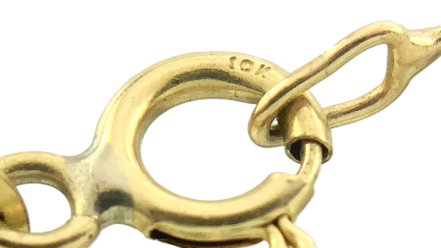 10K Yellow Gold Rope Chain Necklace 16 in x 1 mm AU222