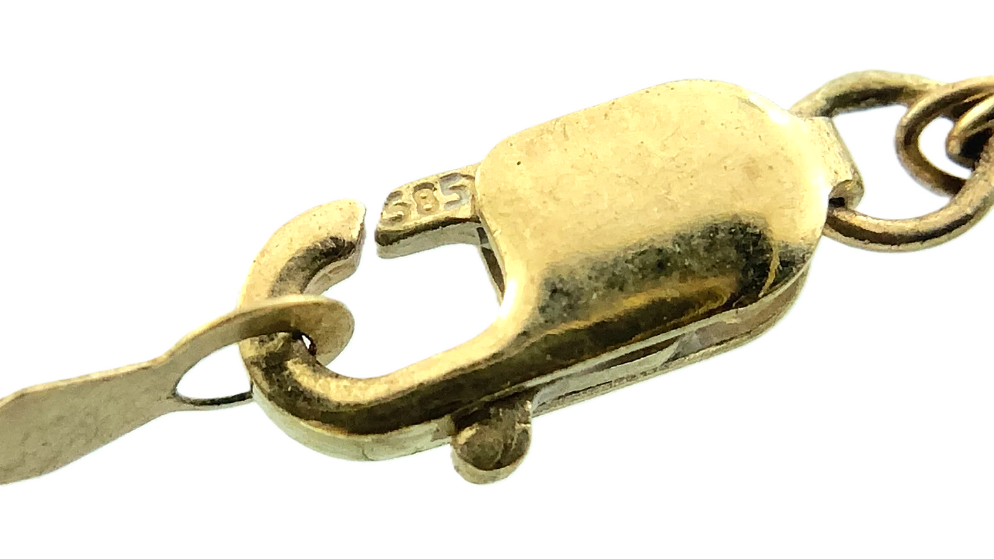 14K Yellow Gold Rope 19 in x 2 mm Chain Necklace 585 AU228