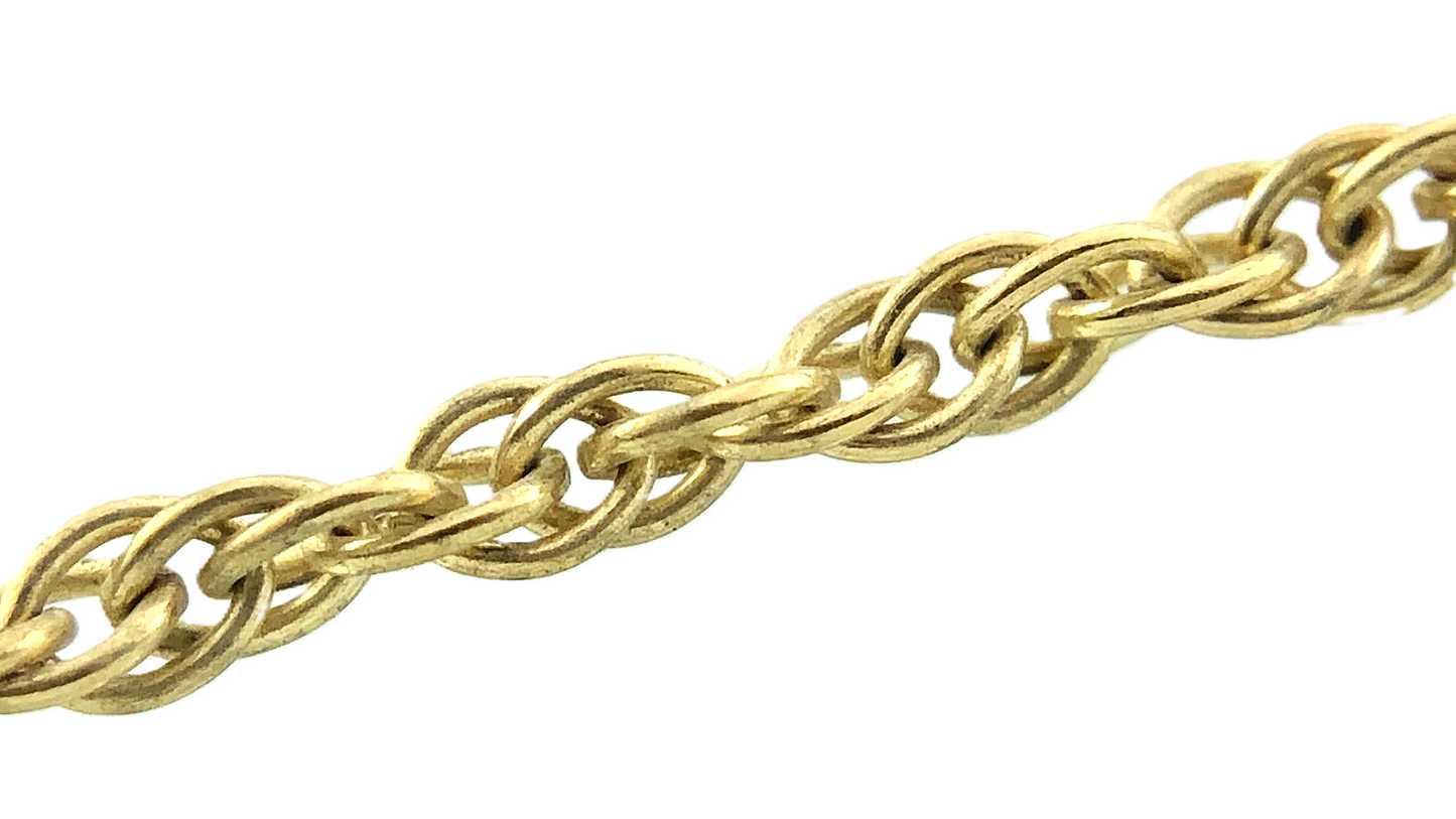 14K Yellow Gold Rope 19 in x 2 mm Chain Necklace 585 AU228