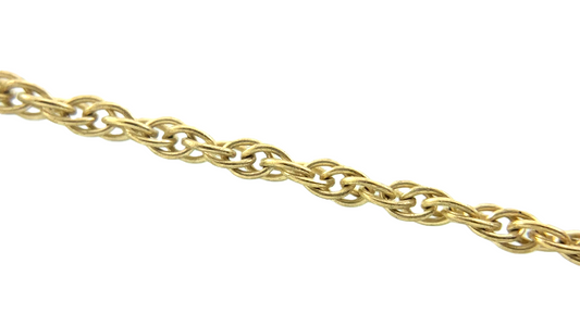 14K Yellow Gold Rope 19 in x 2 mm Chain Necklace 585 AU228