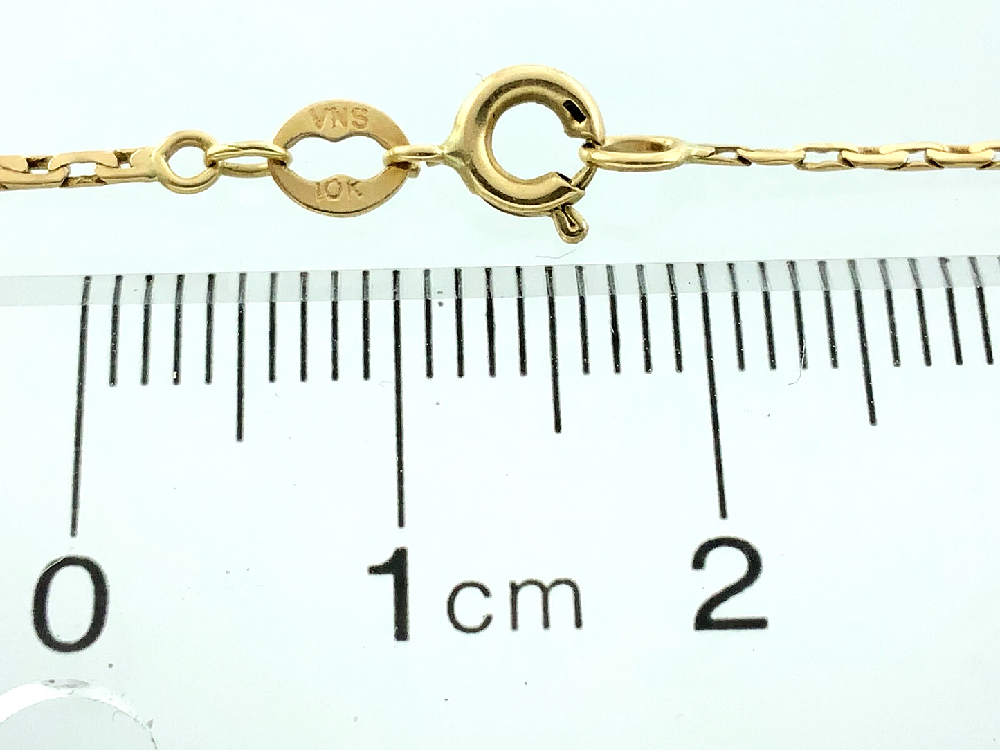 10K Yellow Gold Elongated Box Link Chain Necklace VNS 19 in x 1 mm AU232