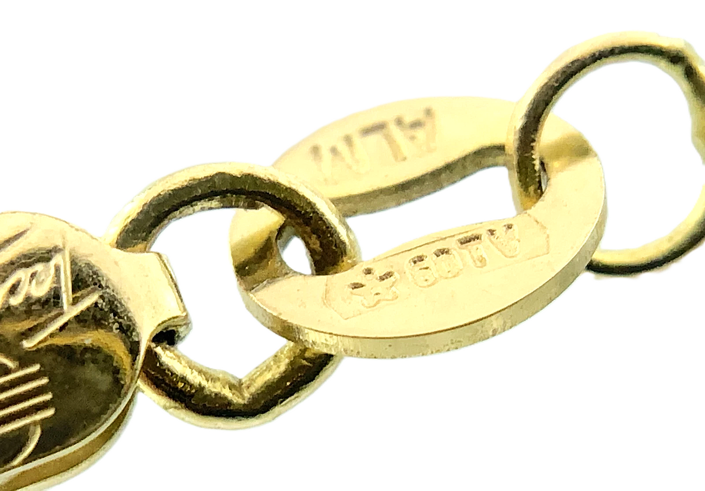 10K Yellow Gold Curb Link Chain Necklace Tecnigold Italy 16 in x 1 mm AU234