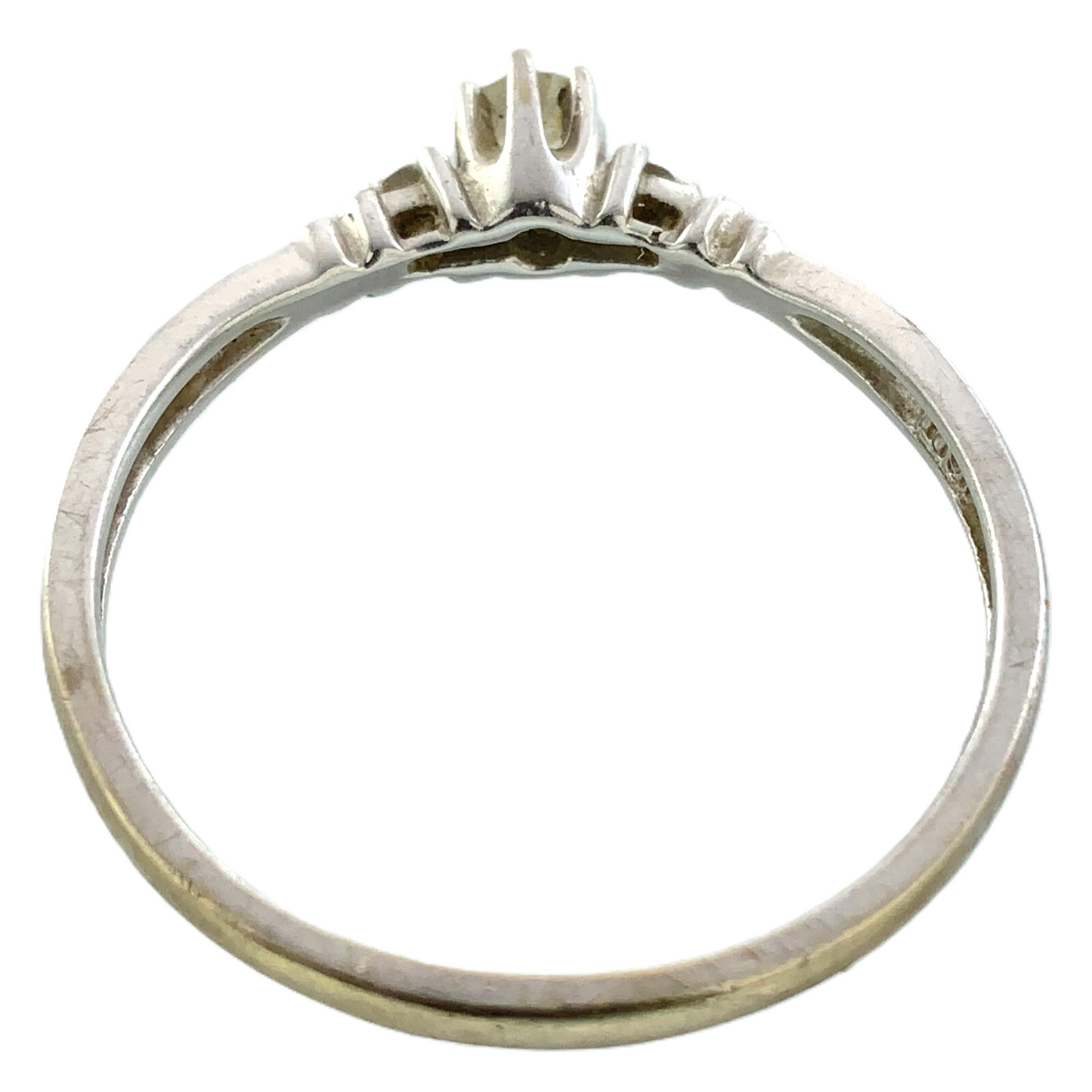 10K White Gold Diamond Engagement Ring Size: 7.25 AU243