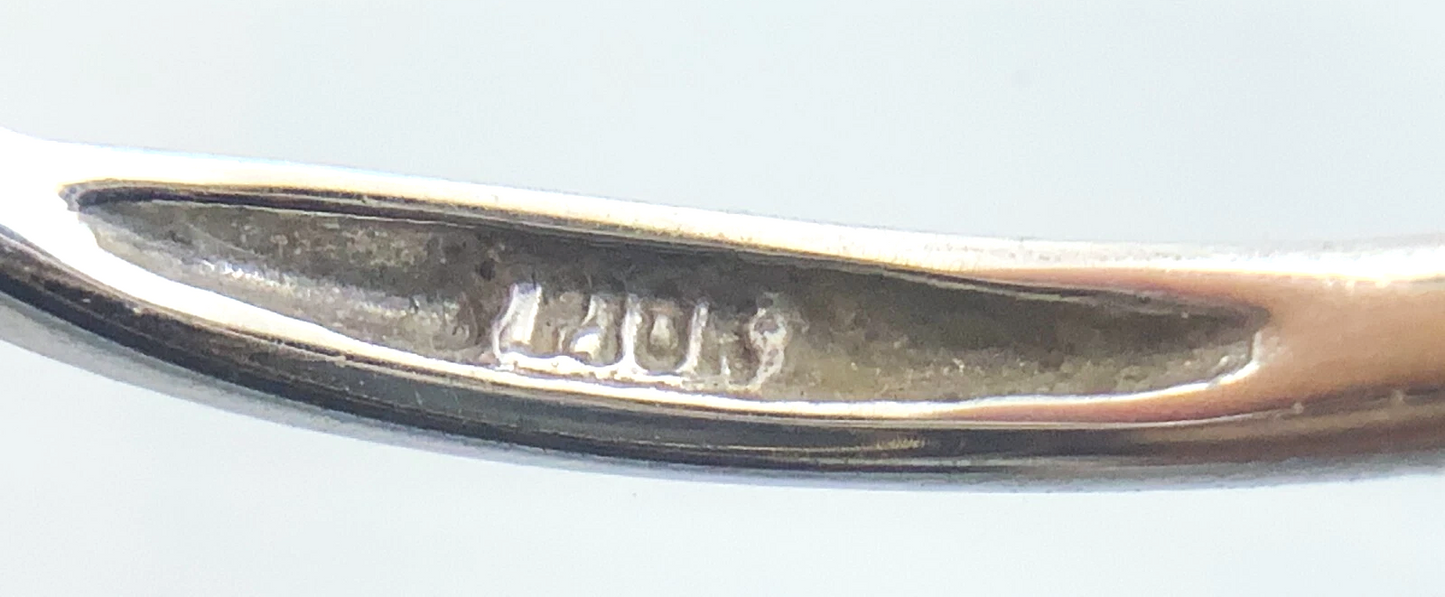 10K White Gold Diamond Engagement Ring Size: 7.25 AU243