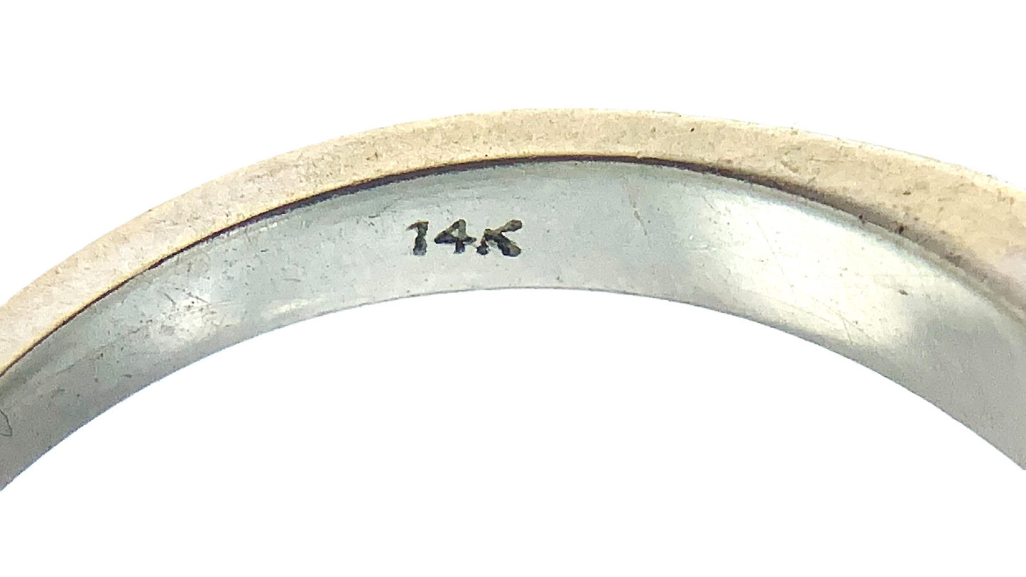 14K White Gold Diamond Engagement Ring Size: 6.75 AU244