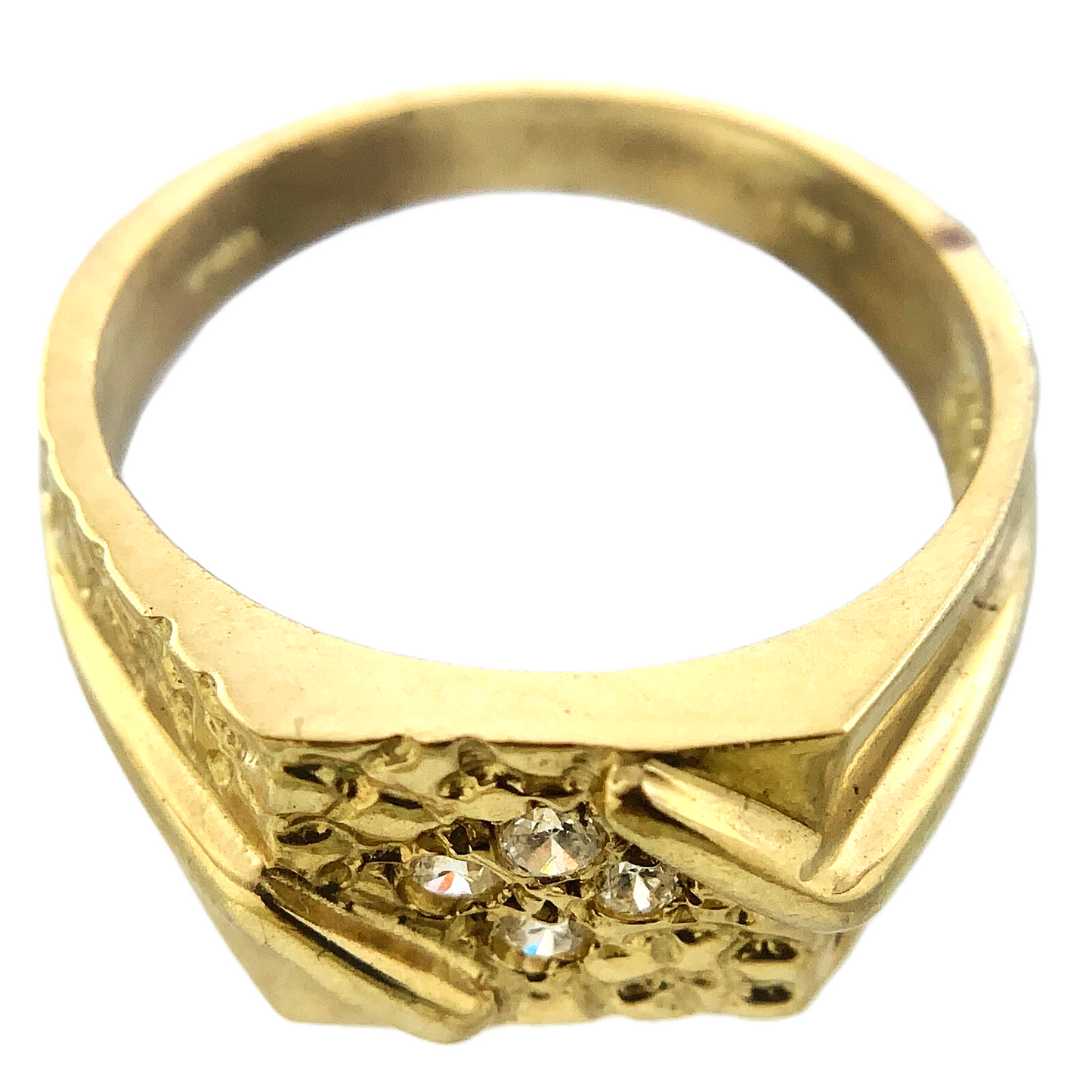 10K Yellow Gold Mens Nugget Ring Size: 8.75 AU245