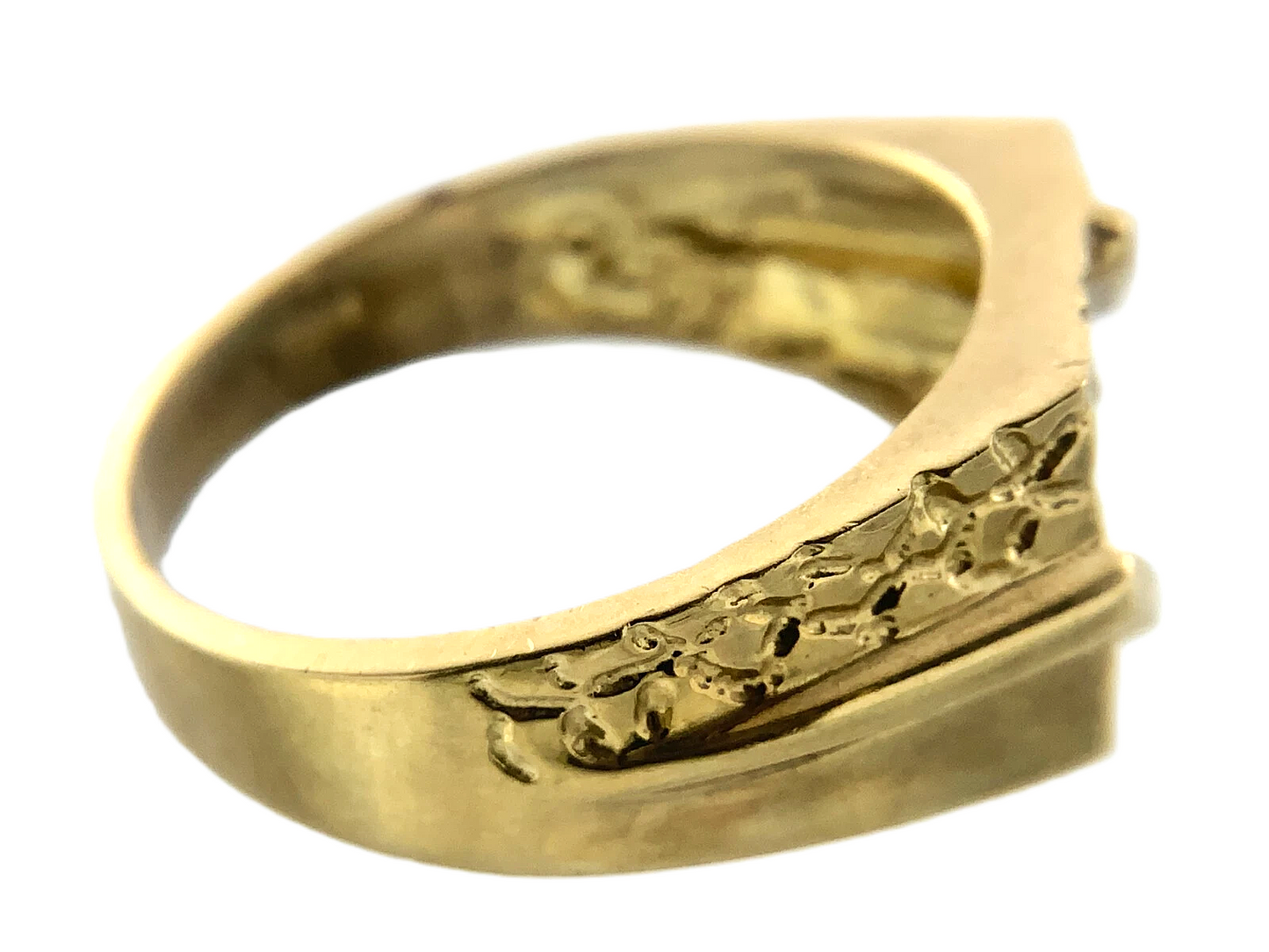 10K Yellow Gold Mens Nugget Ring Size: 8.75 AU245