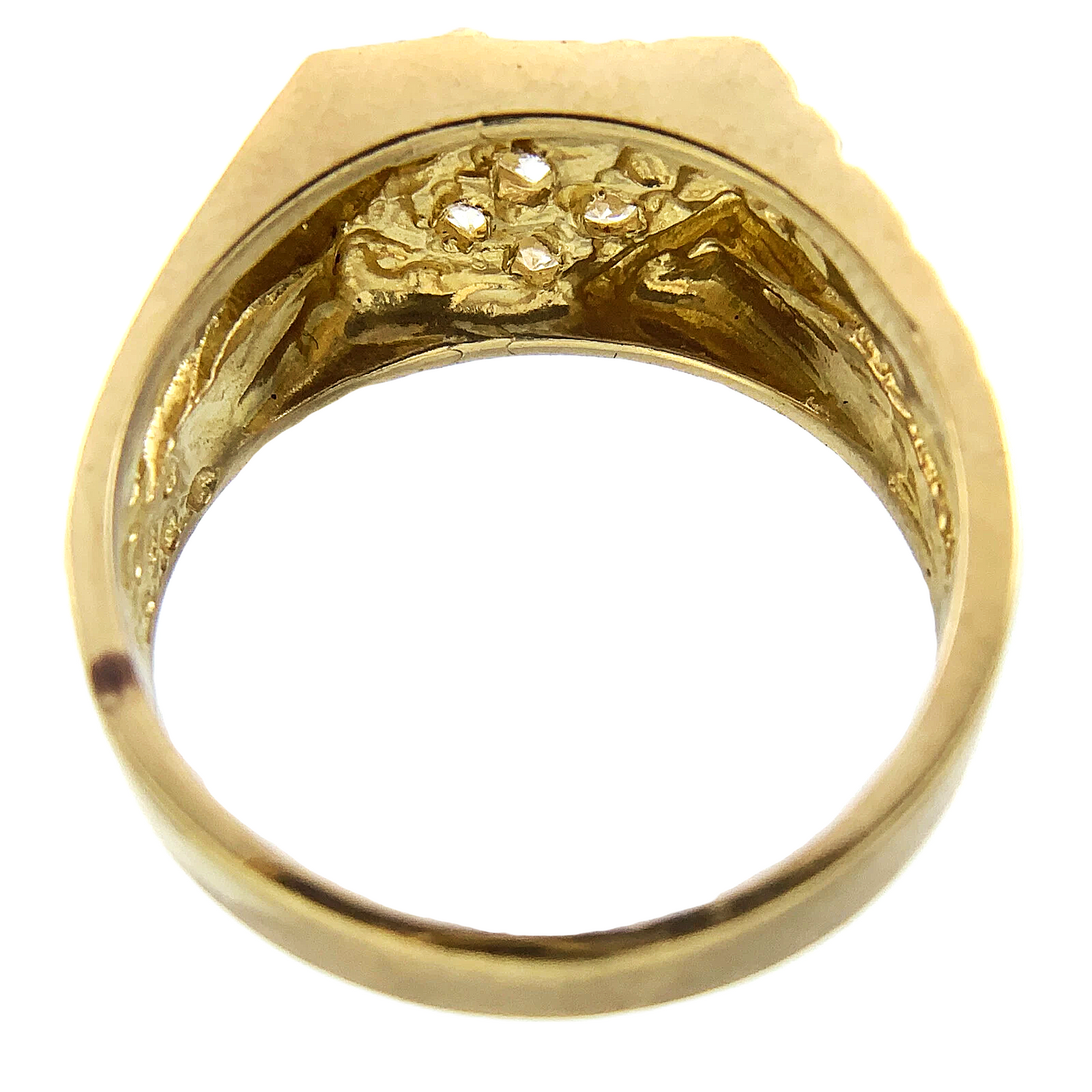 10K Yellow Gold Mens Nugget Ring Size: 8.75 AU245