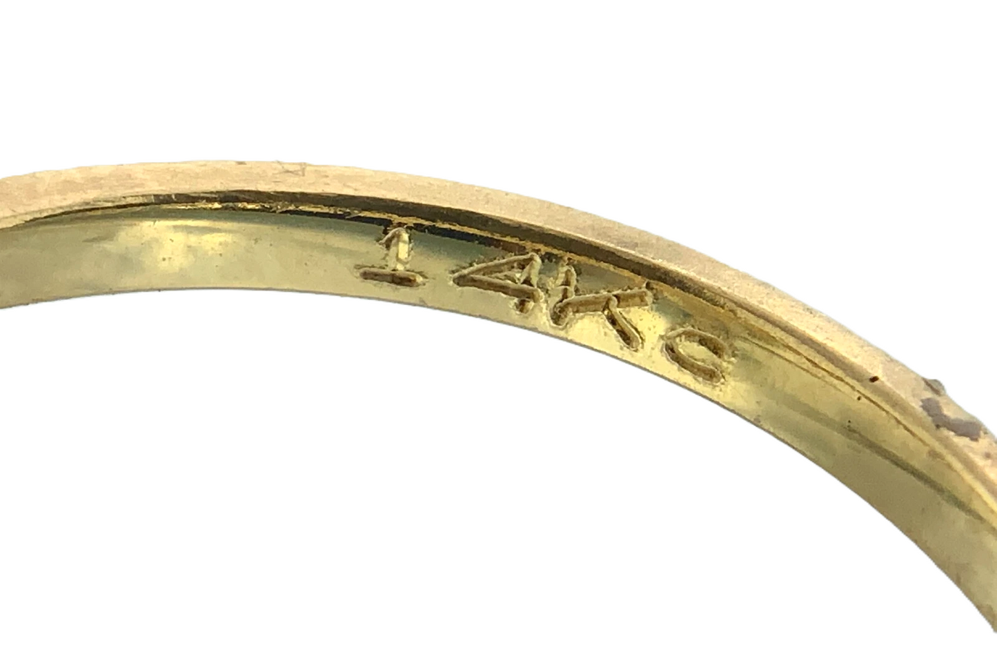 14K Yellow Gold Green Amethyst Ring Size: 6.5 AU248