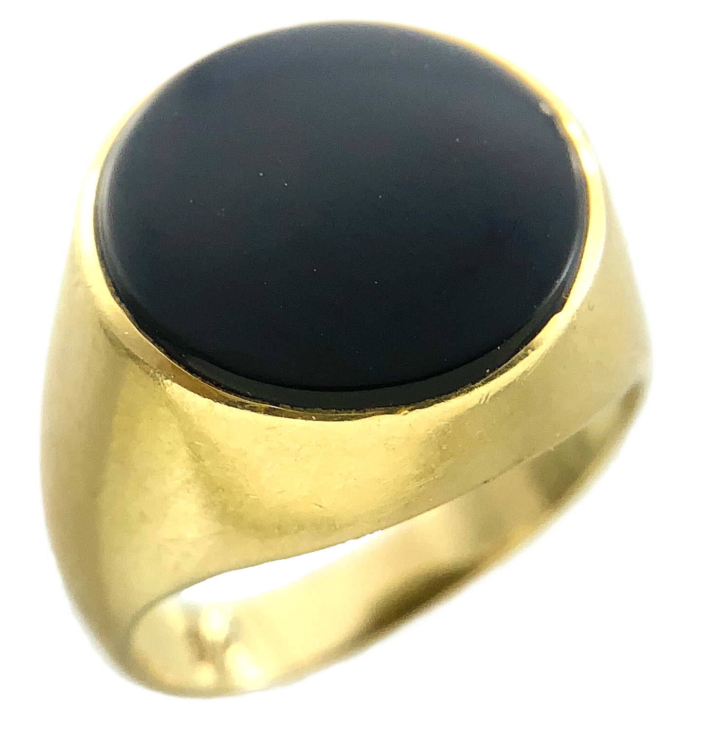 10K Yellow Gold Black Onyx Signet Ring Size: 7.5 AU250