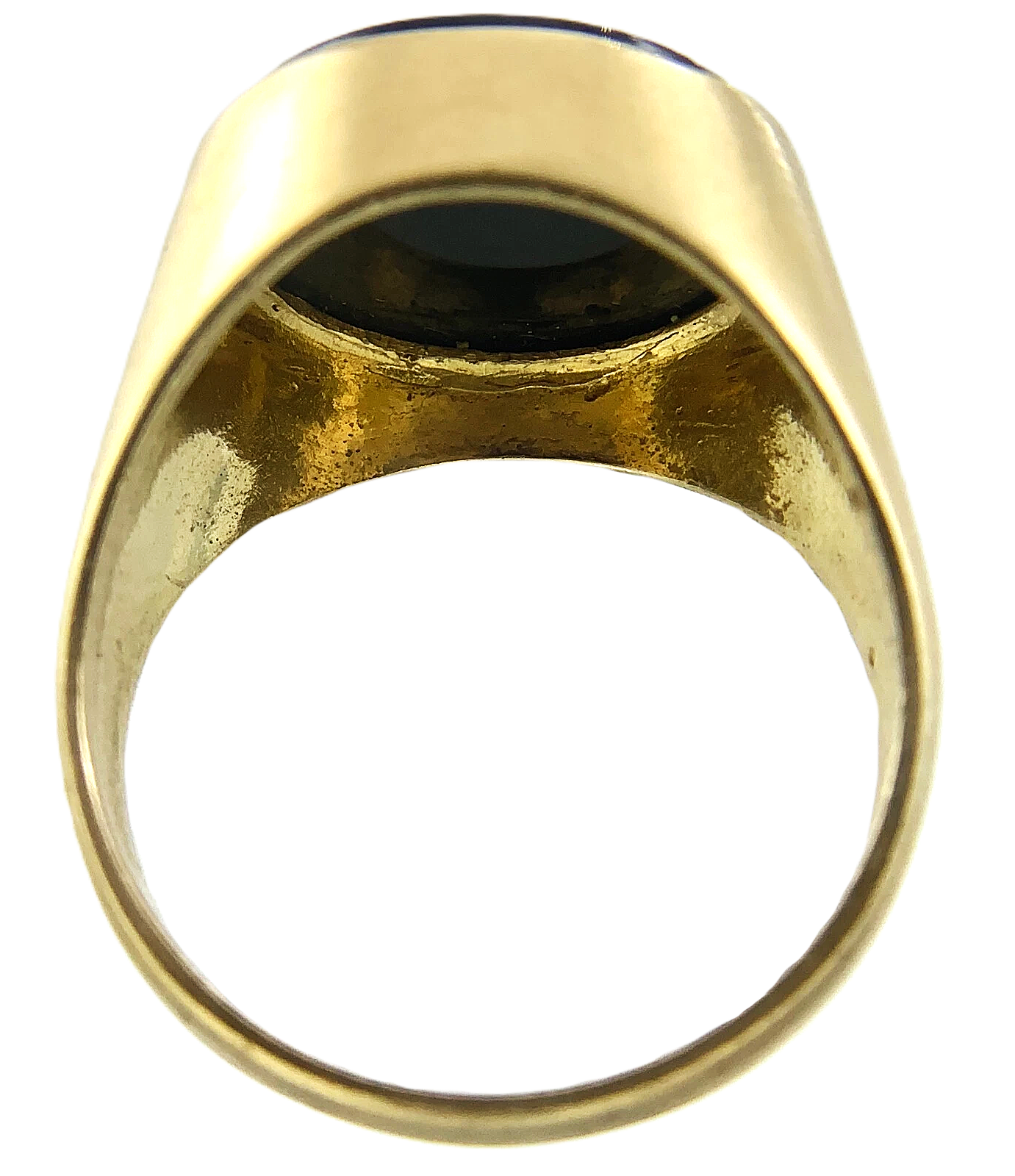10K Yellow Gold Black Onyx Signet Ring Size: 7.5 AU250