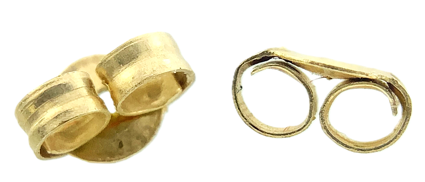 10K Yellow Gold Pearl Earrings AU265