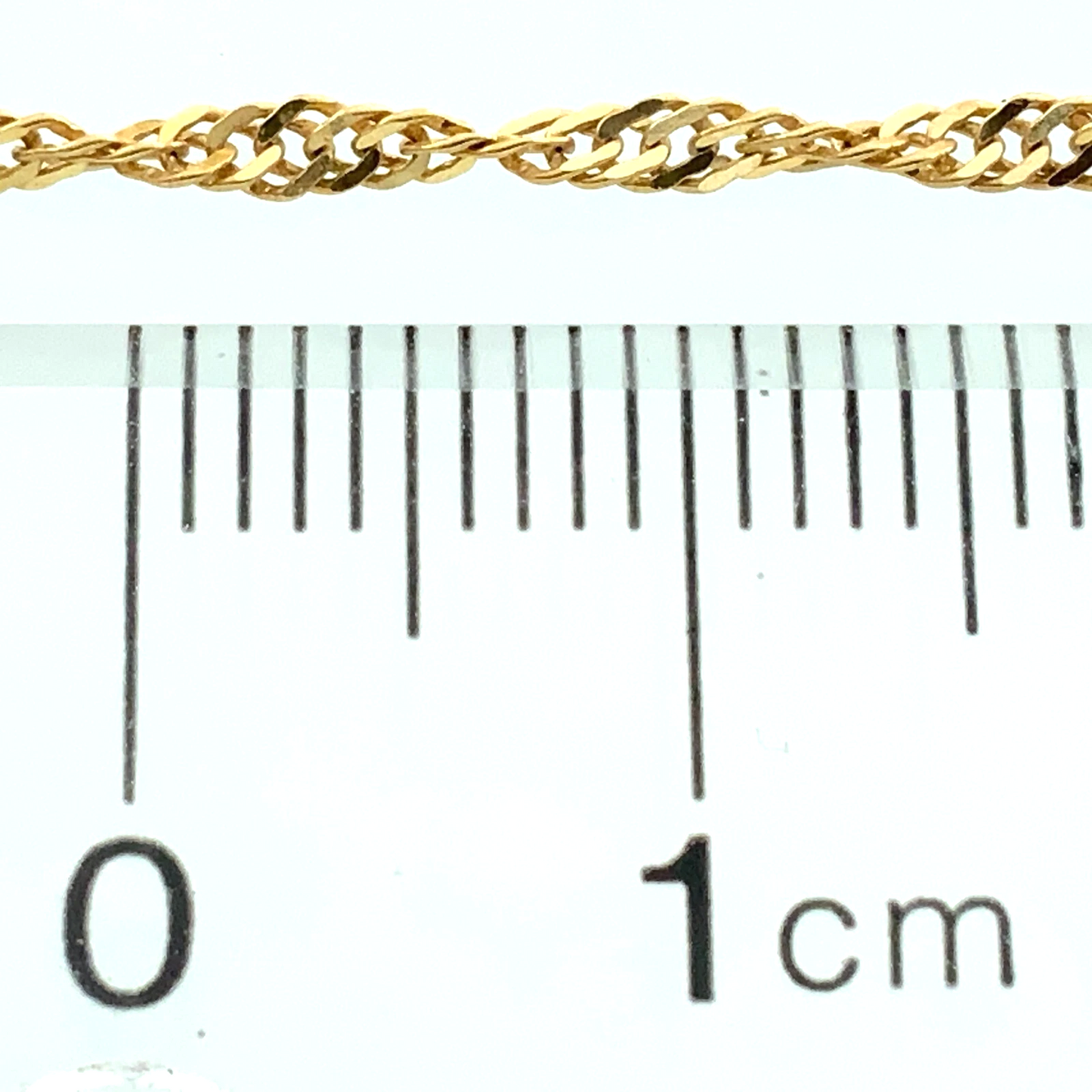 10K Yellow Gold Rope Link Chain Bracelet 7 in x 2 mm AU269
