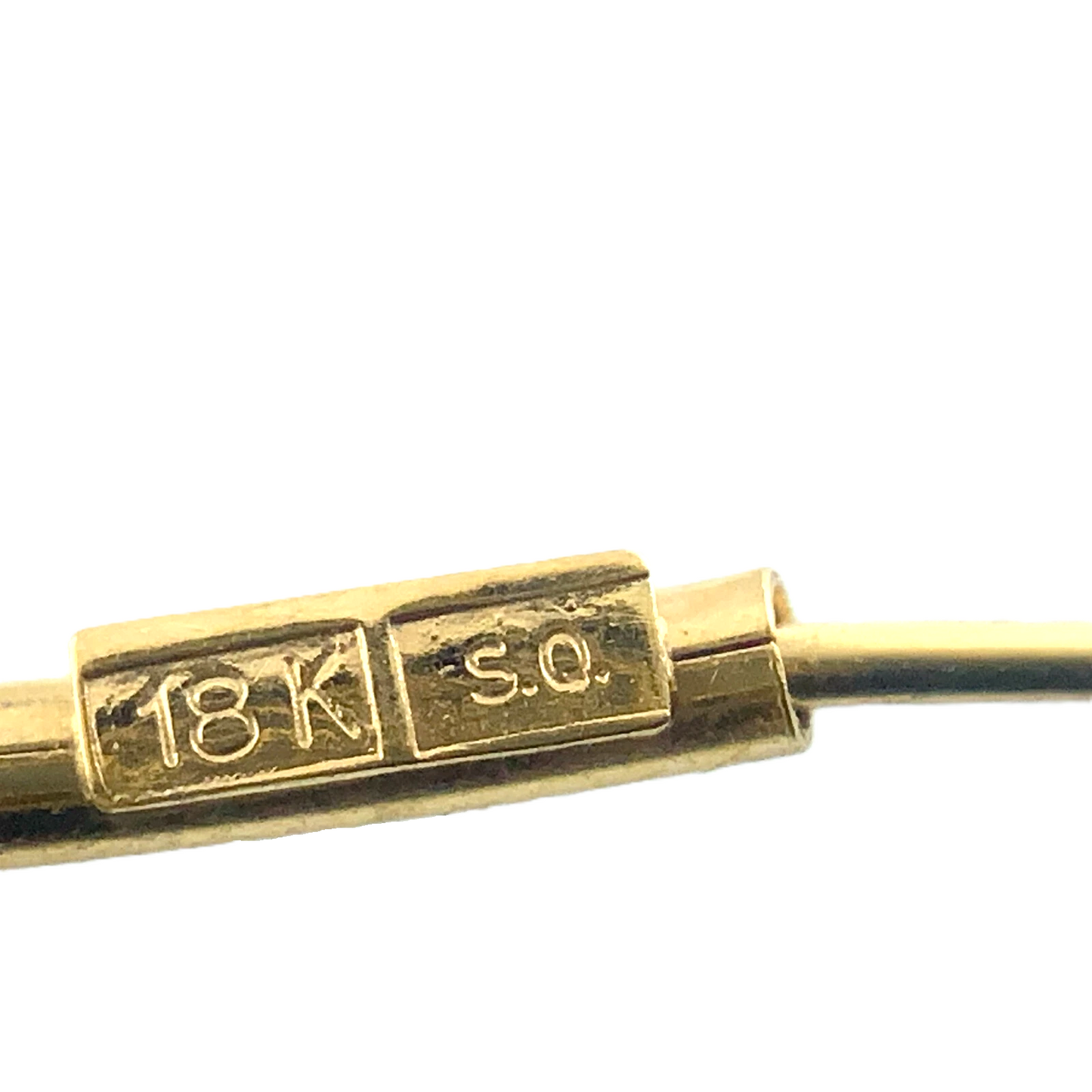 18K Yellow Gold Simple Elegant Hoop Earrings 1in AU280